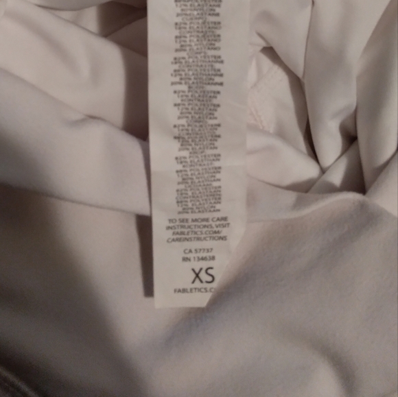 Fabletics white foldover leggings tie ankle XS - Picture 7 of 7